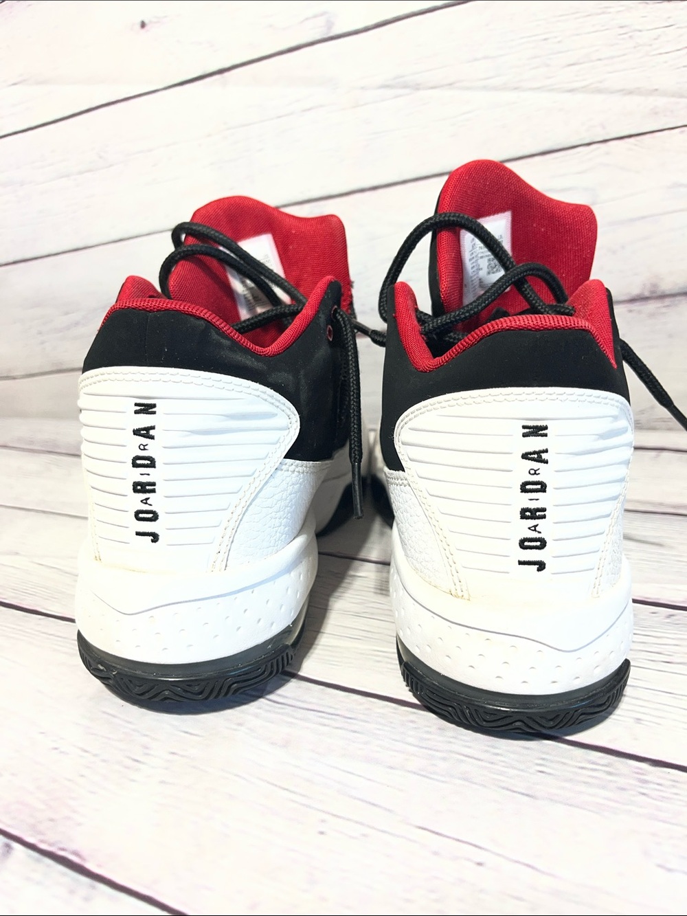 Kids Black/White/Red Basketball Sneakers - Jordan Style - Picture 2 of 7